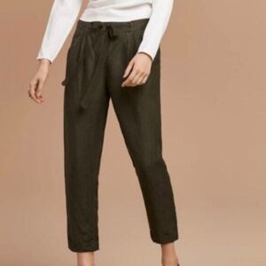 Aritzia Wilfred linen blend olive green pants size 6